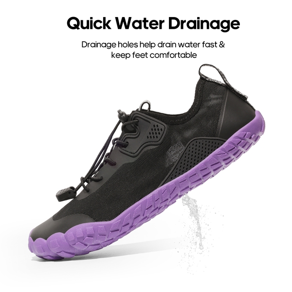 Women's Barefoot Breathable Water Shoes  - BLACK - 4